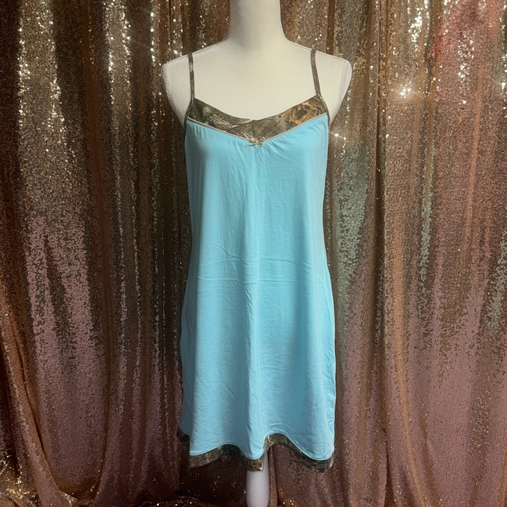 Wilderness Dreams Camo Baby Blue Night Dress